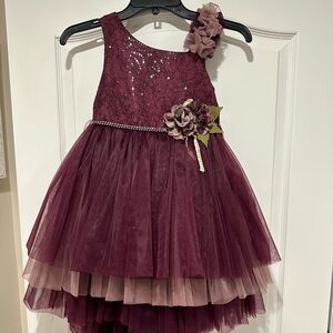 Plum floral dress